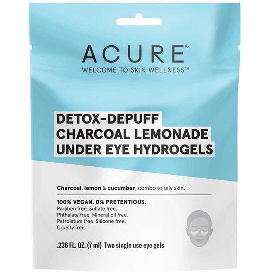 Acure Detox-Depuff Under Eye Hydrogels - Charcoal Lemonade - Lavender Living