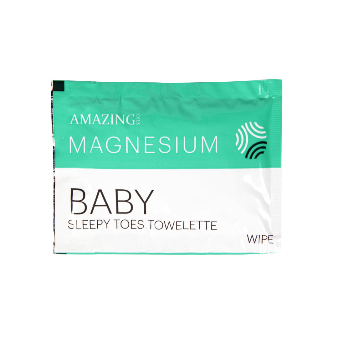 Amazing Oils Baby Magnesium Sleepy Toes Towelettes - Lavender Living