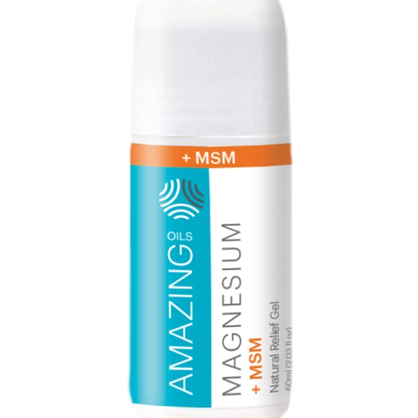 Amazing Oils Magnesium + MSM Natural Relief Roll-On Gel - Lavender Living