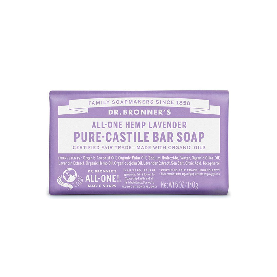 Dr. Bronner's Pure-Castile Bar Soap - Lavender - Lavender Living