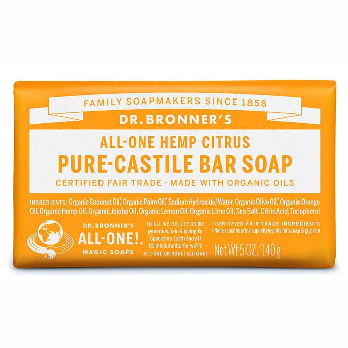 Dr. Bronner's Pure-Castile Bar Soap - Citrus - Lavender Living