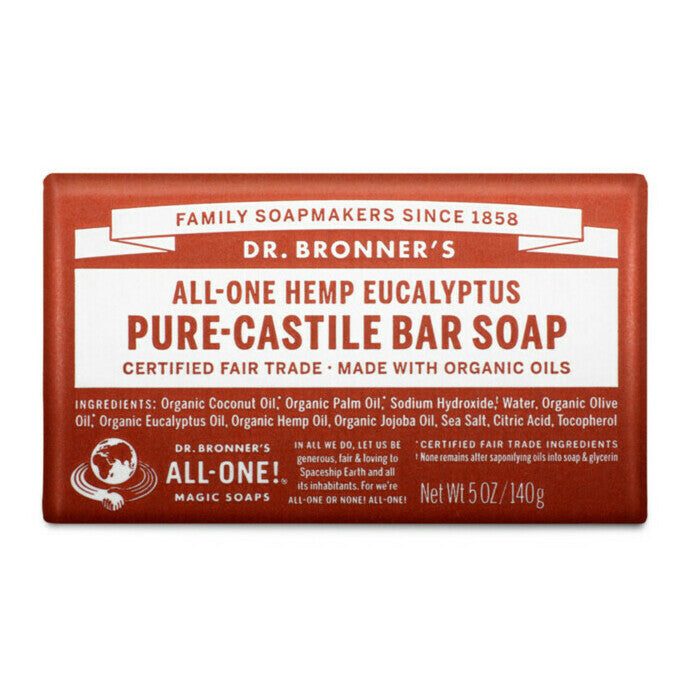 Dr. Bronner's Pure-Castile Bar Soap - Eucalyptus - Lavender Living