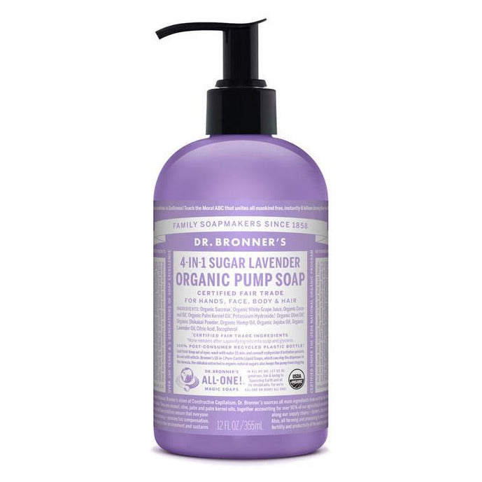 Dr. Bronner's Organic Pump Soap 4-in-1 Lavender - Lavender Living