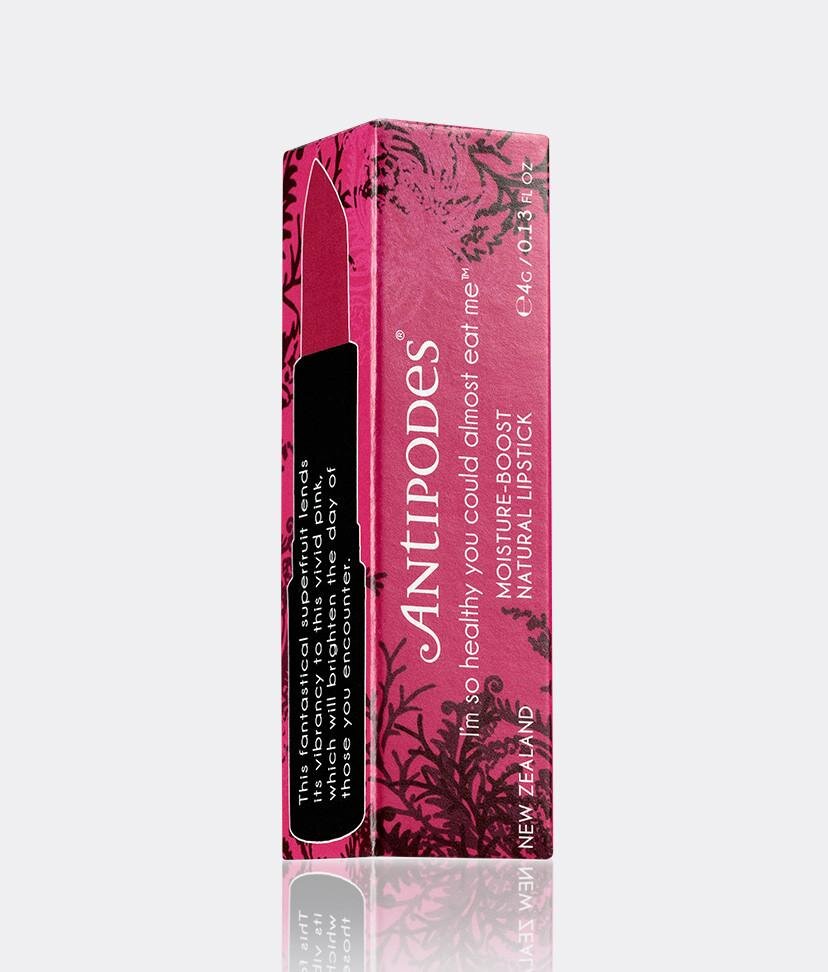Antipodes Moisture-Boost Natural Lipstick - Dragon Fruit Pink - Lavender Living