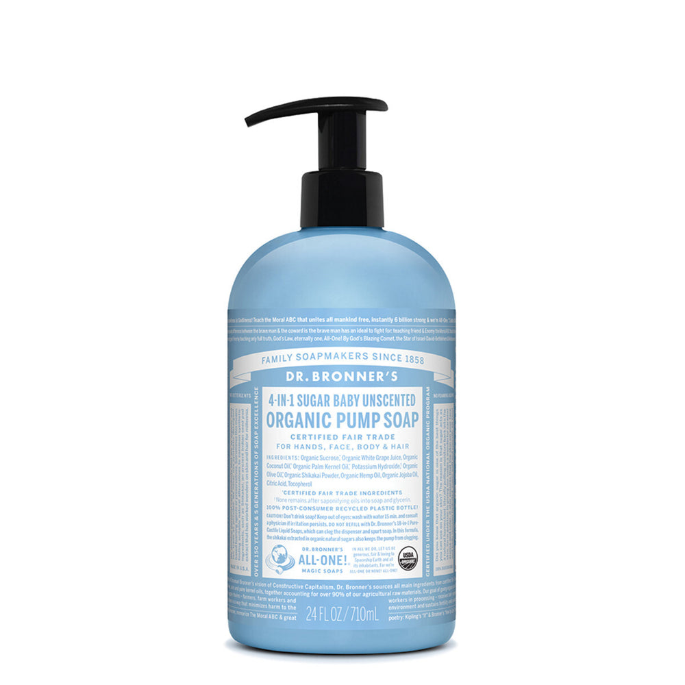 Dr. Bronner's Organic Pump Soap 4-in-1 Unscented - Lavender Living