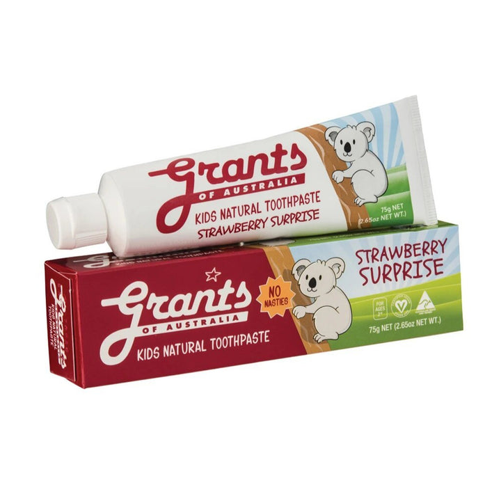 Grants Natural Toothpaste Kids Strawberry Surprise - Fluoride Free - Lavender Living