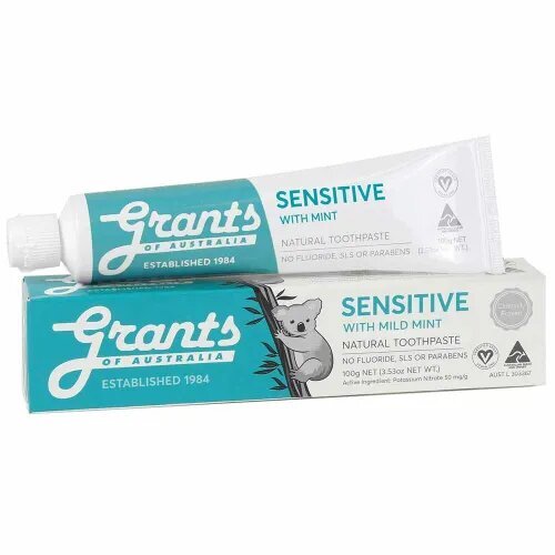 Grants Sensitive Natural Toothpaste - Fluoride Free - Lavender Living