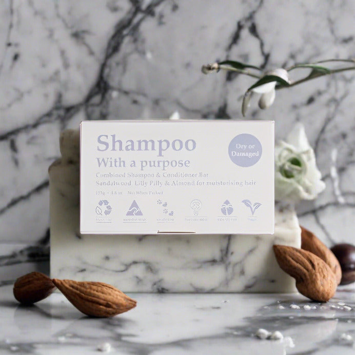 Shampoo With A Purpose Shampoo & Conditioner Bar - Dry or Damaged - Lavender Living