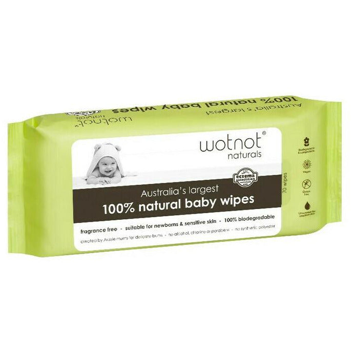 WotNot Natural Biodegradable Baby Wipes - Lavender Living