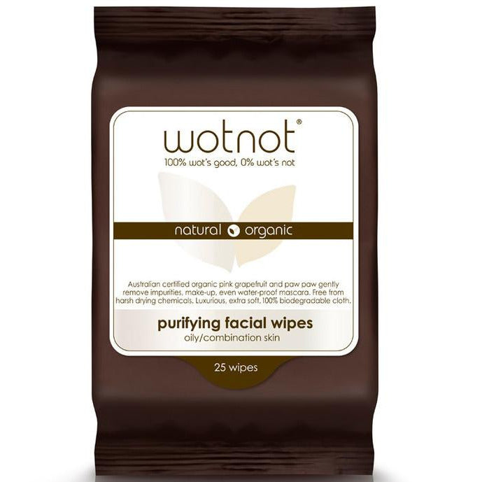 Wotnot Natural Facial Wipes - Purifying - Lavender Living